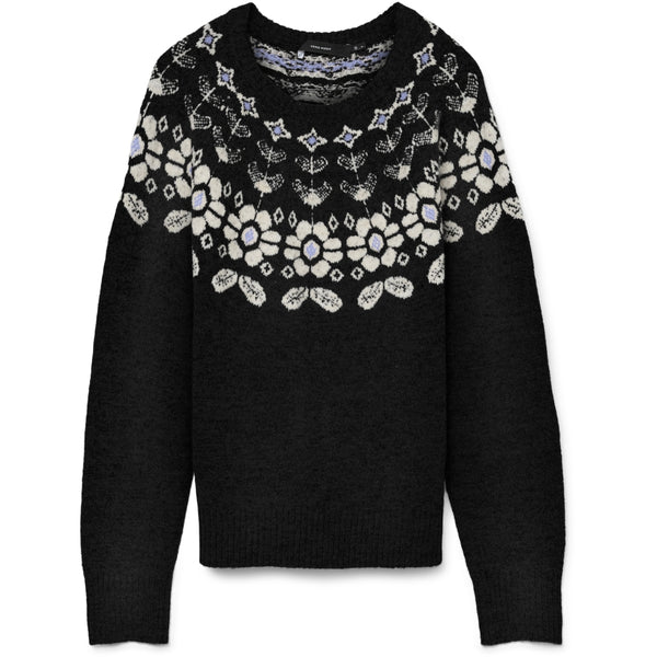 Vero Moda Vero Moda damsticka VMSIMONE Knit Black Detail:W. BIRCH + BABY LAVENDER