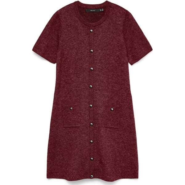 Vero Moda Vero Moda damstickad klänning VMJOHANNA Dress Tawny Port