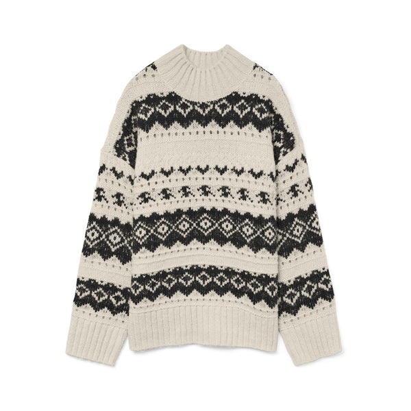 Vero Moda Vero Moda damstickad tröja VMAMPLE Knit Birch BLACK