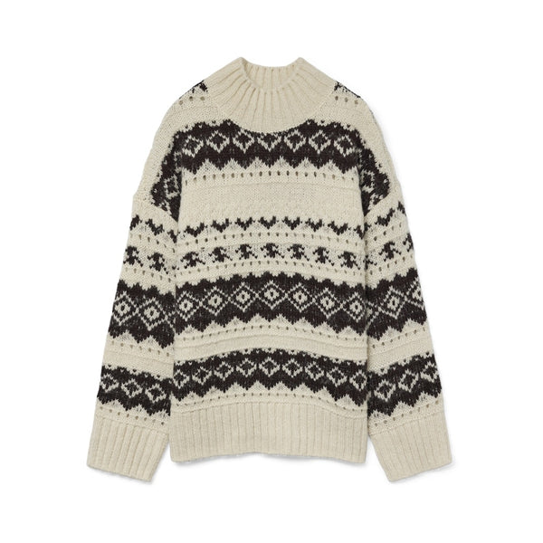 Vero Moda Vero Moda damstickad tröja VMAMPLE Knit Birch chocolate torte