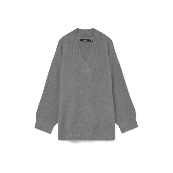 Vero Moda Vero Moda damstickad tröja VMBANG Knit Medium grey melange