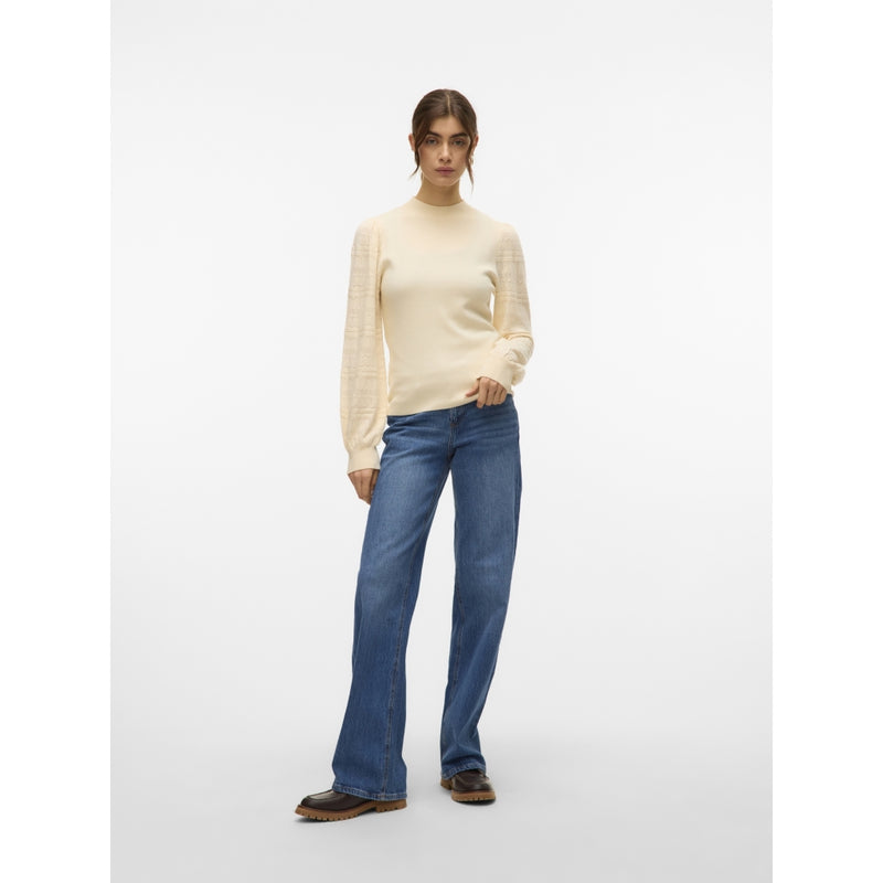 Vero Moda Vero Moda damstickad tröja VMNEWLIMONE Knit Birch