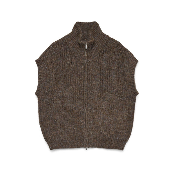 Vero Moda Vero Moda damstickad väst VMSALTY Vest Chocolate Torte