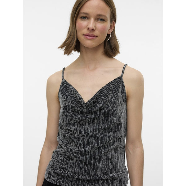 Vero Moda Vero Moda damtopp VMRITA Top Black Silver lurex