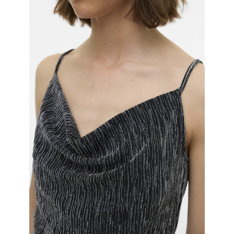 Vero Moda Vero Moda damtopp VMRITA Top Black Silver lurex