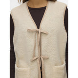 Vero Moda Vero Moda damväst VMCLEO Vest Oatmeal