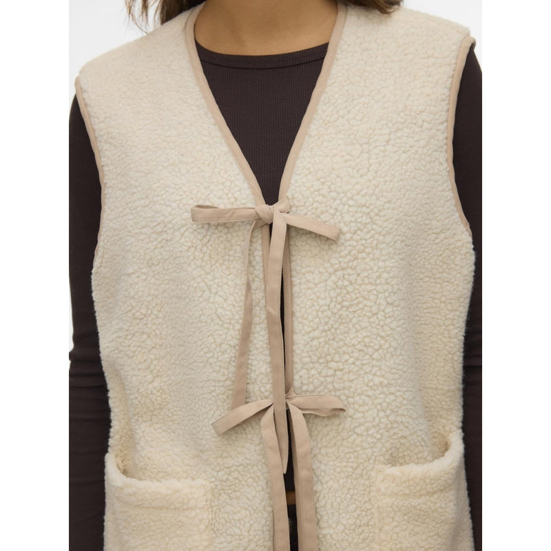 Vero Moda Vero Moda damväst VMCLEO Vest Oatmeal