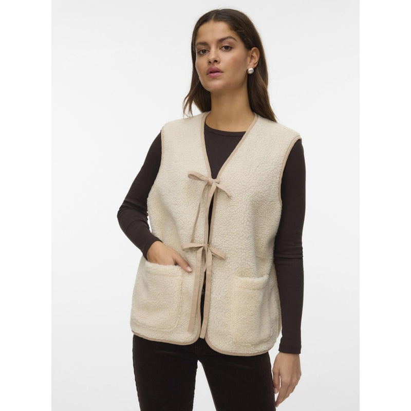 Vero Moda Vero Moda damväst VMCLEO Vest Oatmeal
