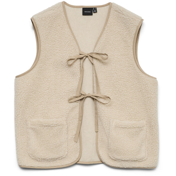 Vero Moda Vero Moda damväst VMCLEO Vest Oatmeal
