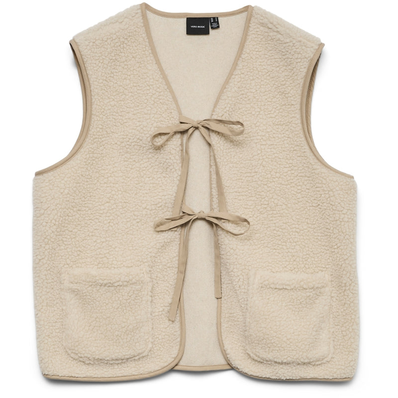 Vero Moda Vero Moda damväst VMCLEO Vest Oatmeal