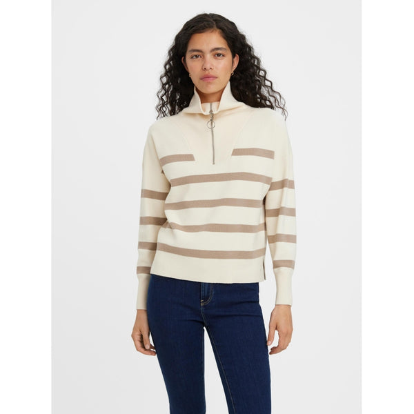 Vero Moda Vero Moda highneck VMSABA Shirt Birch Silver Mink