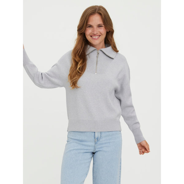 Vero Moda Vero Moda highneck VMSABA Shirt Light Grey Melange