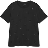 Vero Moda Vero moda dam t-shirt VMPAULINA T-shirt Black