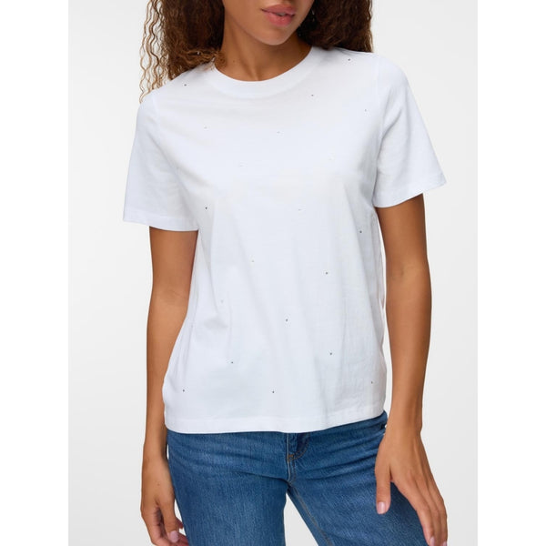 Vero Moda Vero moda dam t-shirt VMPAULINA T-shirt Bright White