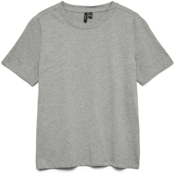Vero Moda Vero moda dam t-shirt VMPAULINA T-shirt Light Grey Melange