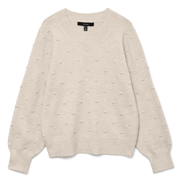 Vero Moda Vero moda damstickat VMFRANCESCA Knit Birch Melange