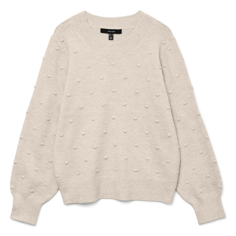 Vero Moda Vero moda damstickat VMFRANCESCA Knit Birch Melange