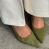 SHOES Vibeke dam klackskor P-1523 Shoes Green