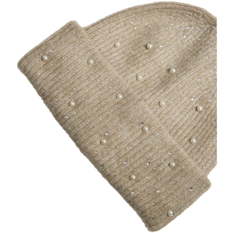 VILA Vila dam Beanie mossa VISUMM Hats Natural MELANGE