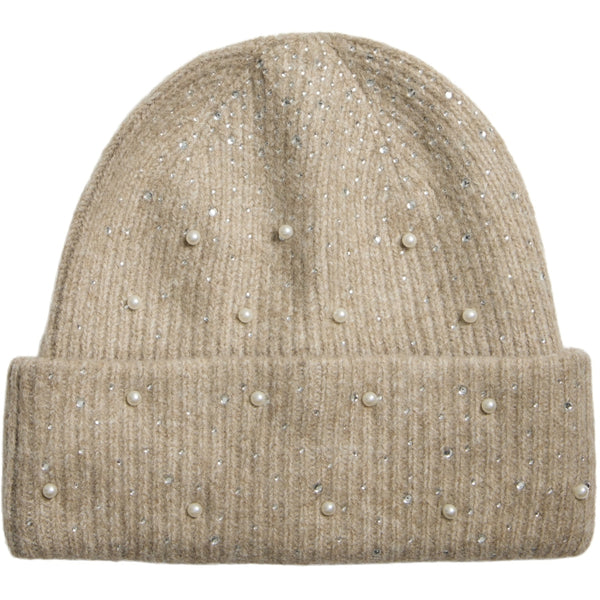 VILA Vila dam Beanie mossa VISUMM Hats Natural MELANGE