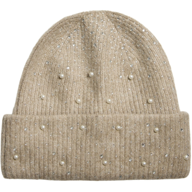 VILA Vila dam Beanie mossa VISUMM Hats Natural MELANGE