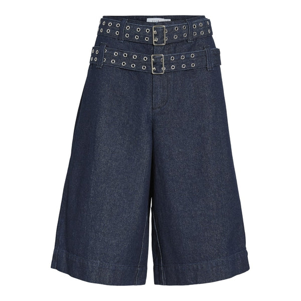 VILA Vila dam denim shorts VIADONA Shorts Dark Blue Denim