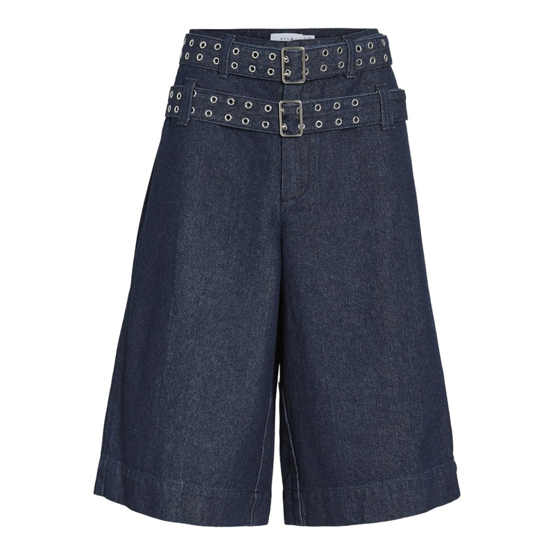 VILA Vila dam denim shorts VIADONA Shorts Dark Blue Denim
