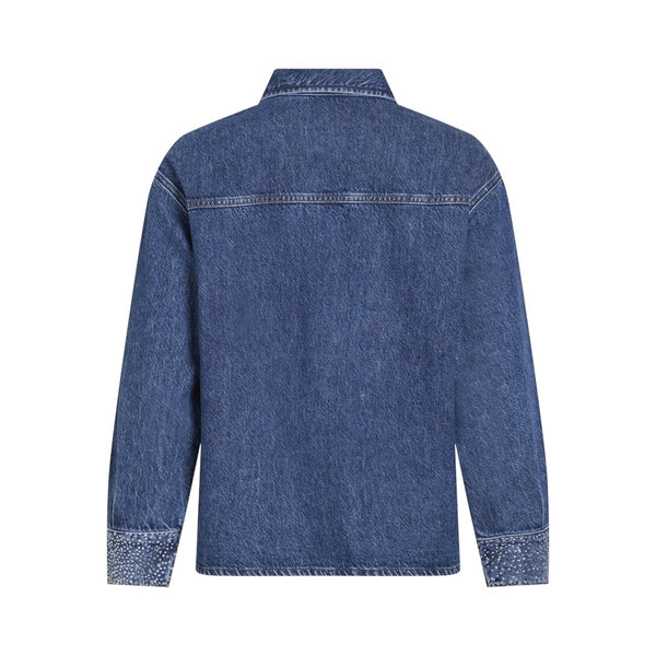 VILA Vila dam denimskjorta VIPAL Shirt Medium blue denim