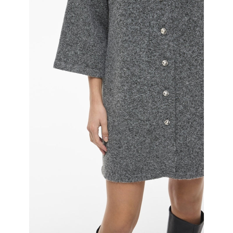 VILA Vila damstickad klänning VILAURI Knit Medium grey melange