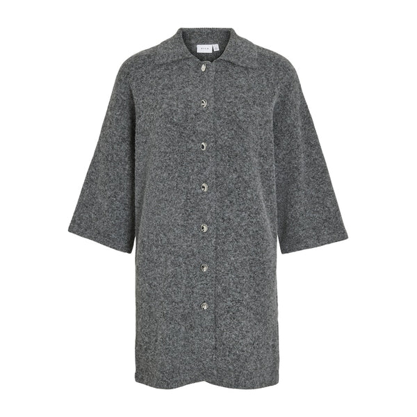 VILA Vila damstickad klänning VILAURI Knit Medium grey melange