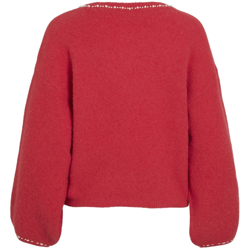 VILA Vila damstickad tröja VISTELLA Knit Hibiscus