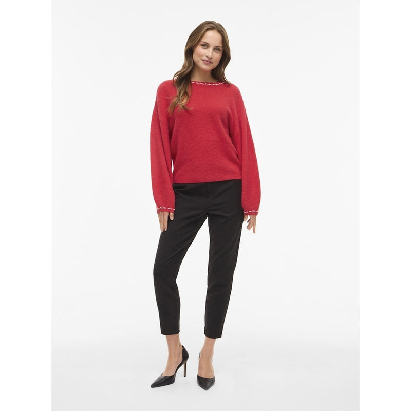 VILA Vila damstickad tröja VISTELLA Knit Hibiscus