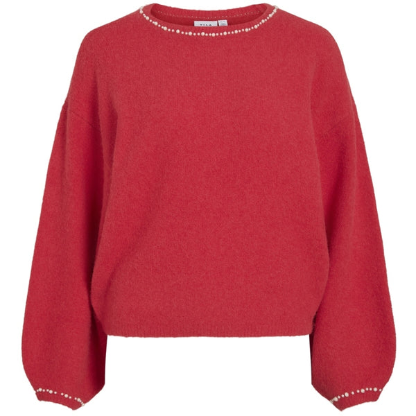 VILA Vila damstickad tröja VISTELLA Knit Hibiscus