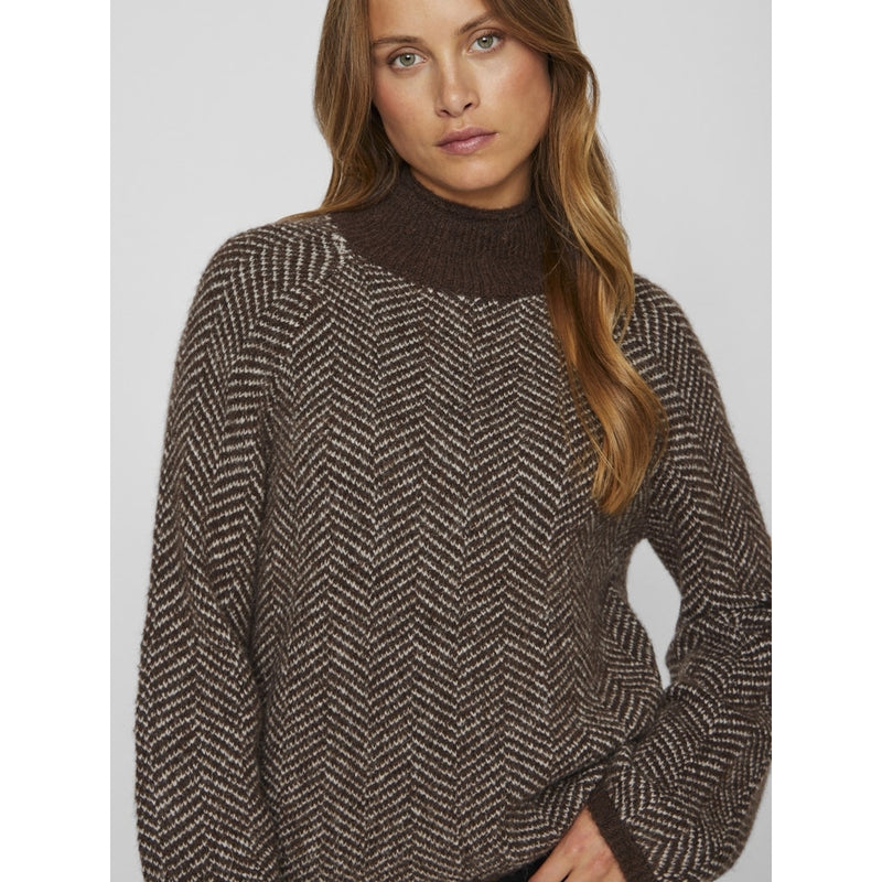 VILA Vila damstickat VILORY Knit Coffee Bean