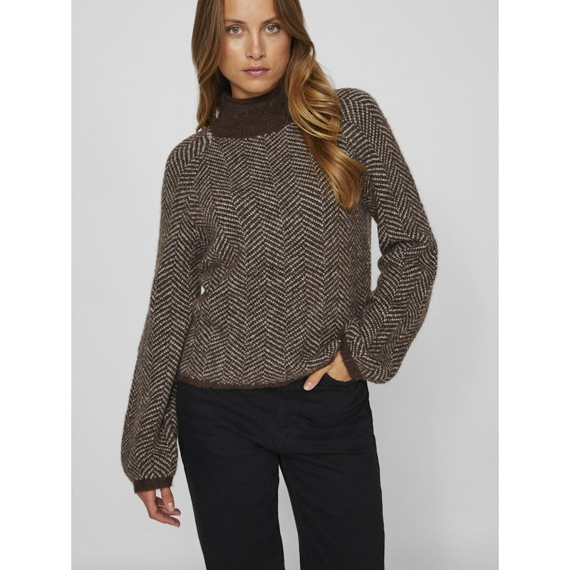 VILA Vila damstickat VILORY Knit Coffee Bean