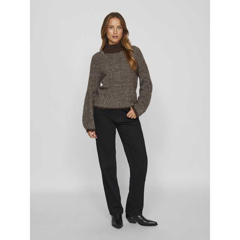 VILA Vila damstickat VILORY Knit Coffee Bean