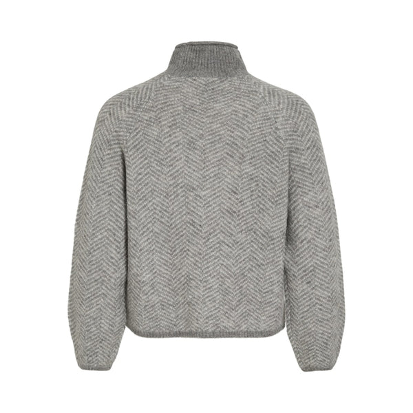 VILA Vila damstickat VILORY Knit Medium grey melange