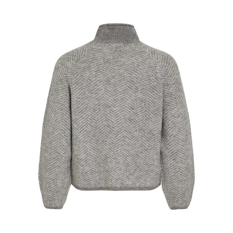 VILA Vila damstickat VILORY Knit Medium grey melange