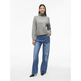 VILA Vila damstickat VILORY Knit Medium grey melange