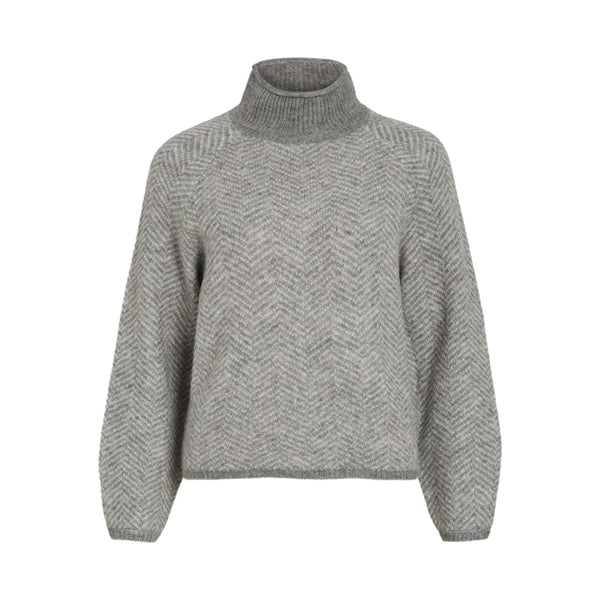 VILA Vila damstickat VILORY Knit Medium grey melange