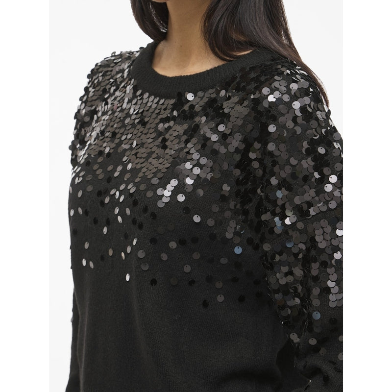 VILA Vila damstickning VISIQUIN Knit Black Beauty