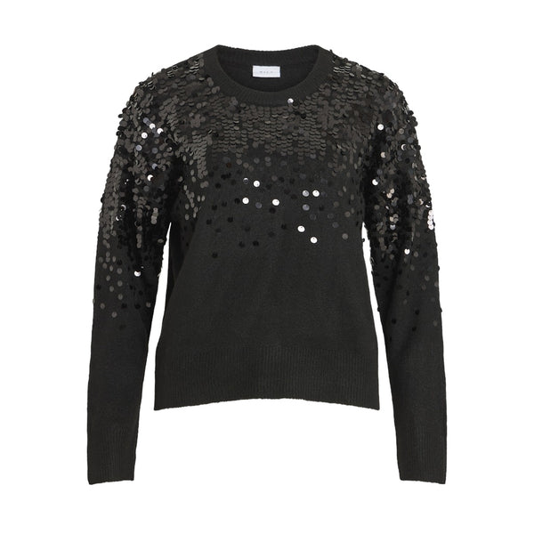 VILA Vila damstickning VISIQUIN Knit Black Beauty