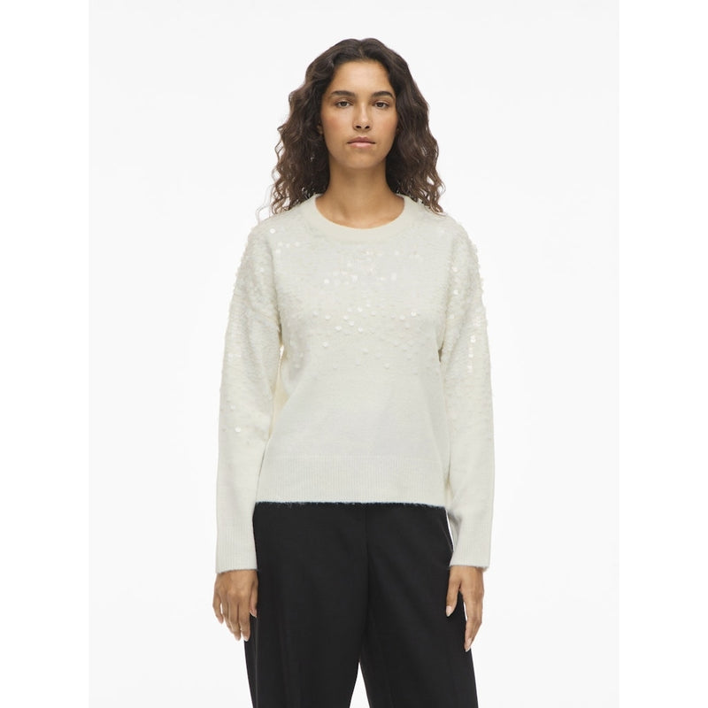 VILA Vila damstickning VISIQUIN Knit White