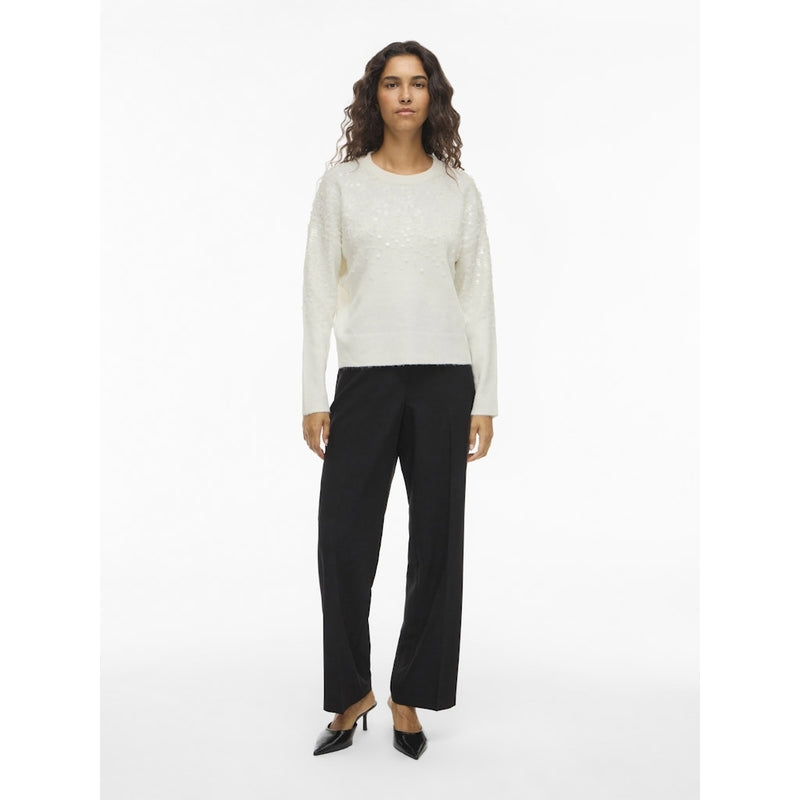 VILA Vila damstickning VISIQUIN Knit White