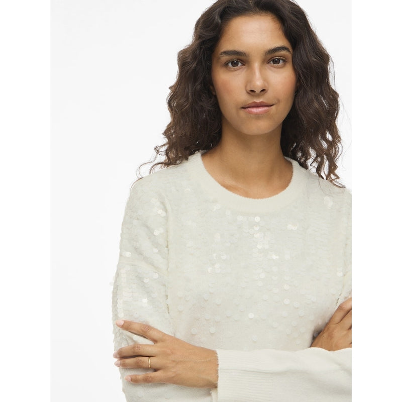 VILA Vila damstickning VISIQUIN Knit White