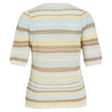VILA Vila dam topp VIMINA Top Pastel Yellow CLOUD NANTUCKET TRAVERTINE