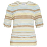 VILA Vila dam topp VIMINA Top Pastel Yellow CLOUD NANTUCKET TRAVERTINE