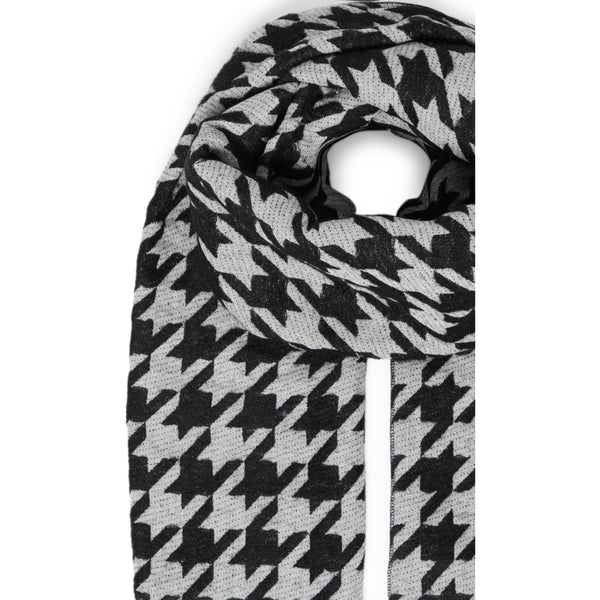 b.young b.young dam halsduk BYVILEAVES Scarf Black Mix