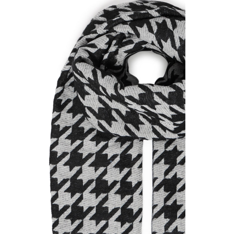b.young b.young dam halsduk BYVILEAVES Scarf Black Mix