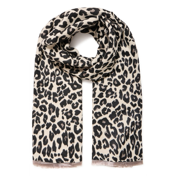 b.young b.young dam halsduk BYVILEOPARD Scarf Black Mix
